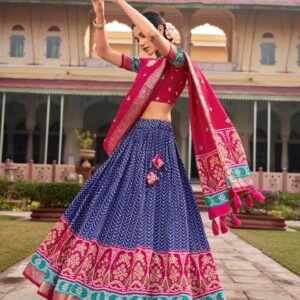 Women's Traditional Printed Lehenga Choli Set with Embroidered Dupatta ? Festive Wear